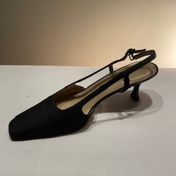 Stuart Weitzman Vintage Slingback Pumps Black Size 8.5 B - Picture 5 of 8